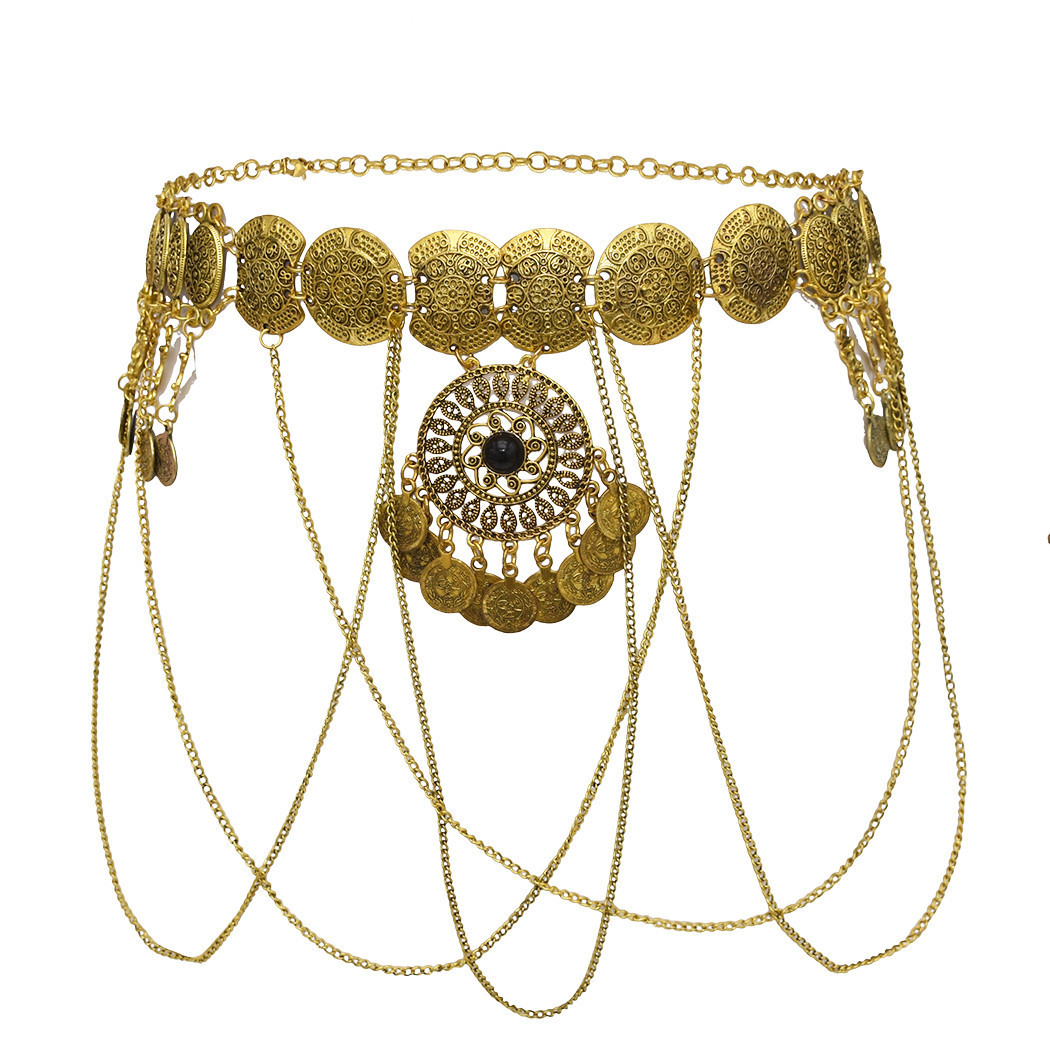 Ethnic Modern Fashion - Vintage Boheemse Etnische Holle Ronde Munt
